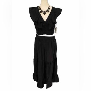 Japna Black Skirt Set